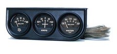 Autometer 2347 Auto Gage Gauge Console, Oil Pressure/Water Temperature/Amp, 2",