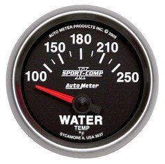 Autometer 3637 Sport-Comp II Water Temperature Gauge 2-1/16" 100-250 F Electric