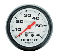 Autometer 5705 Phantom 2-1/16" Boost Gauge 0-60 PSI