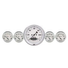 AutoMeter Gauge Kit Fits 2 Pc. Quad & Speedometer 3-3/8in. Old Tyme White