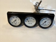 AutoMeter Oil Pressure/Water Temp/Volts Gauges White Faced AutoGage