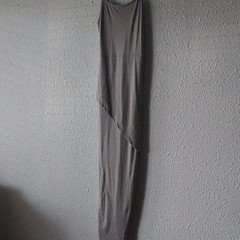 B Famous Women's Full Slip Gray Solid Spaghetti Strap, Regular Size M