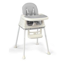 Baby High Chair 5-Point Safety Harness and Locking Wheels for Toddlers & Babies