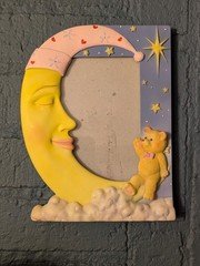 Baby Picture Frame 4x6" Moon and Teddy