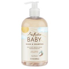 Baby Wash and Shampoo with 100% Virgin Coconut Oil, Sweet Pea & Murumuru, 13 Fl