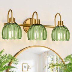 Bathroom Light Fixtures (3-Light, 20 in), Brushed Gold Vanity Lights for Bath...