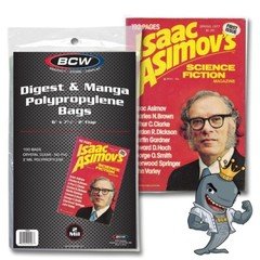 BCW Digest & Manga Bags 100ct Pack Acid Free Storage Safe FREE SHIP