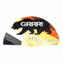 Bear GRRR Large Bamboo Folding Clack Hand Fan for Raves nightclub Festivals LGBT