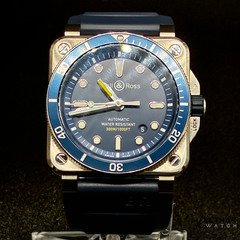 Bell & Ross BR 03-92 42 mm Silver Stainless Steel Case with Blue Rubber Strap...
