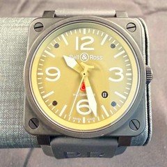 Bell & Ross BR 03-92 Military Type Automatic Watch Full Kit Box Papers 42mm