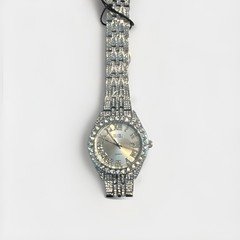BiBi Women Quartz Analog Silver Dial Metal Bracelet Watch Gem-Set Bezel