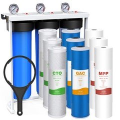 Big Blue Whole House Water Filter System 20"x4.5" Sediment Filter 150,000 Gal