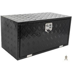 Black Aluminum Underbody Truck Box 36x18x18 Contractor Truck Bed Tool Storage