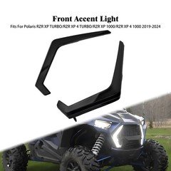 Black Lens Front Accent Light Turn Signal For Polaris RZR XP4 1000 Premium 20-23