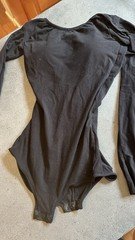 Black Long-Sleeve Bodysuit for Latin dance