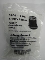 Black Rubber Non Skid Chair Leg Tips Shepherd Hardware 3206, 1-1/8" 28mm