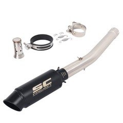 Black Slip On Exhaust System Mid Link Pipe Muffler For Yamaha YZF R6 1998-2005