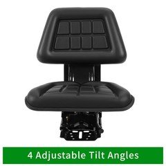 Black Universal Suspension Tractor Seat For Massey Ferguson New Holland Forklift