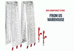 Black Widow AFP-9012-2 Aluminum 7' 6" Arched ATV Ramps, Material: Aluminum