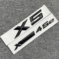 Black X5 xDrive 45e Trunk Badge Sticker For X5 xDrive 45e Sport G05 Emblem