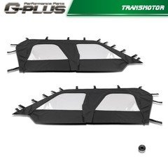 BLACK+CLEAR Soft Upper Doors Fit For 2012-2022 Kawasaki Teryx4 4 seat UTV models