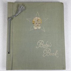 BLANK Baby Scrap Book Vintage 1940s 1950s MCM Keepsake Memories Retro Toned