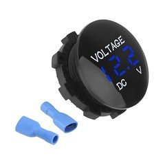 Blue 12-24V Car LED Digital Voltmeter Gauge Waterproof Battery Monitor