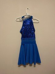 Blue Weissman's Sequin Dance Dress #13322 Size MA