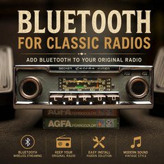 Bluetooth Adapter for Classic Car RADIO 6 PIN - BECKER - BLAUPUNKT - GRUNDIG