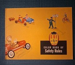 BMC BIKE & MOTOR Club Safety Rules  COLORING BOOK Pedal Cars, Thunderbolt, Etc.