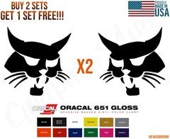 BOBCAT Logo Vinyl decal 2 PACK Skid Steers Excavators Implements Made In USA