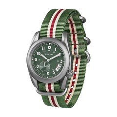 Boderry VOYAGER 38 - 100M Waterproof Titanium Field Watch | Green - Quartz