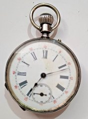 Bornand Geneve late 800s silver double case pocket working