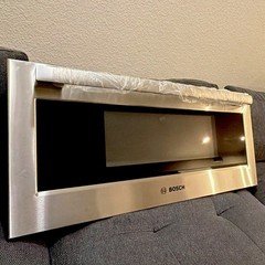 Bosch Microwave Door Front Panel Assembly Stainless Steel OEM Door.