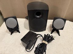 Boston Acoustics BA745 2.1 Computer Speaker System Sub & 2 Satellites ~ Working
