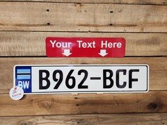 BOTSWANA - EURO STYLE TAG BMW European license plate, ANY TEXT, CUSTOM