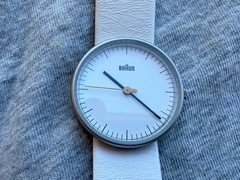 Braun Minimalist Bauhaus Watch with Leather Strap