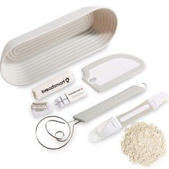 Breadsmart Artisan Bread Making Kit - 5PC Sourdough Baking Set, Gray