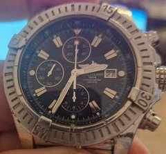 Breitling Super Avenger A13370 48mm Black Dial Automatic Steel Men's Watch
