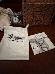 Brighton Desk Clock Geneva Silver Plated NIB