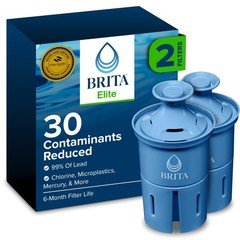 Brita Elite Water Filter Replacements for Pitchers and 2 Count, Blue