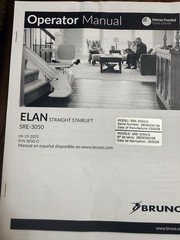 Bruno ELAN SRE-3050 Straight Electric Stairlift Foldable Indoor White/Gray