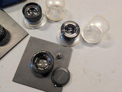 Bulk Lot Enlarger Lenses, Kodak And Ilford Filters And Other Darkroom Equipment