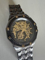 Bulova 98A203 Modern Automatic Skeleton Black IP Crystal Men’s Watch 42mm
