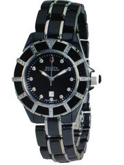 Bulova Accutron 65R132 Women's Analog Diamond Mother of Pearl Date Ceramic Watch