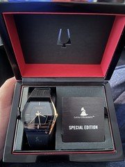 Bulova Latin GRAMMY Special Edition Black Dial Gold Quartz Rubber Strap Box