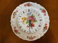 Bulova Limoges Le Trefle Floral Wall Clock France