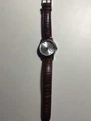 Bulova TFX Women's Quartz Watch Silver Roman Dial Brown Leather Strap