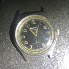 Bulova Vintage men Manual Wind Watch Black Dial 10K RGP Case 20mm