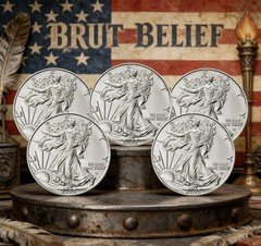Bundle of 5 US Mint 2025 1oz ...999 American Eagle Bullion